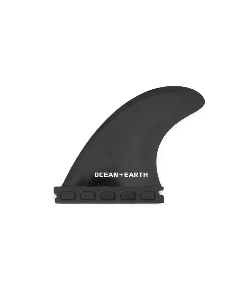 Ocean and Earth Polycarbonate Surfboard Single Tab Thruster Fin Set - Black - Full View