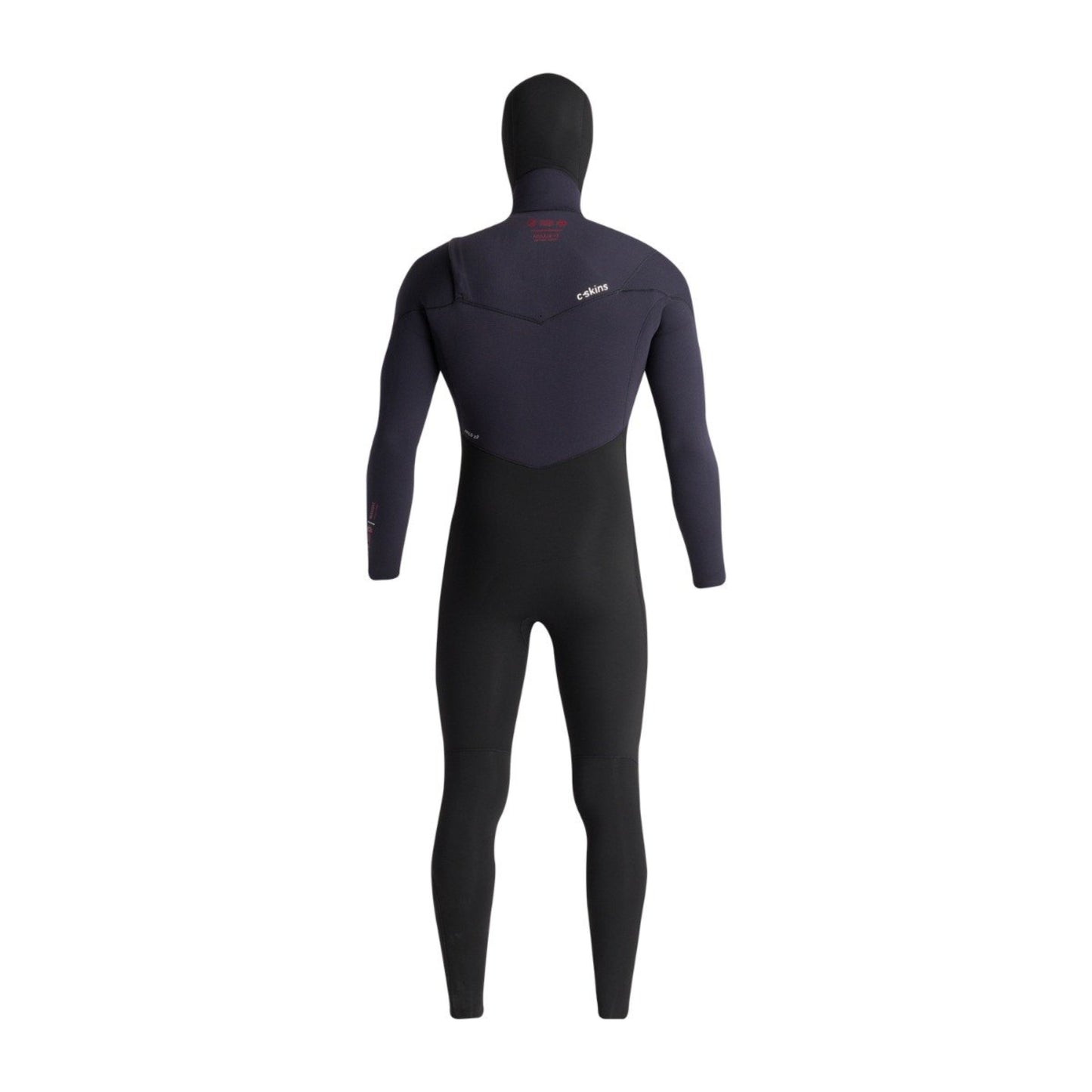 C-Skins NuWave ReWired 6/5mm Men's Chest Zip Hooded Wetsuit 2025 - Black/Black X/ Rust