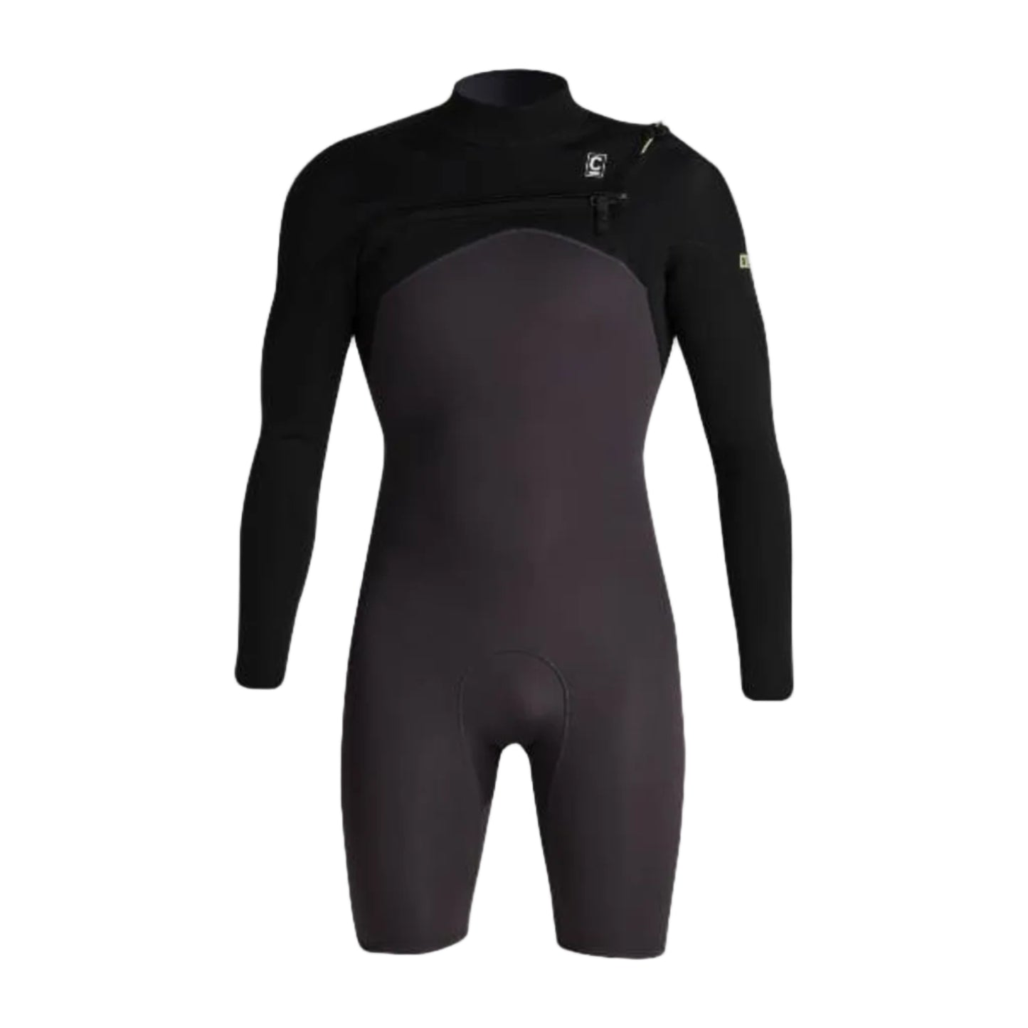 C-Skins NuWave Session Lite 2mm Mens FL Chest Zip Shorty - Meteor / Black