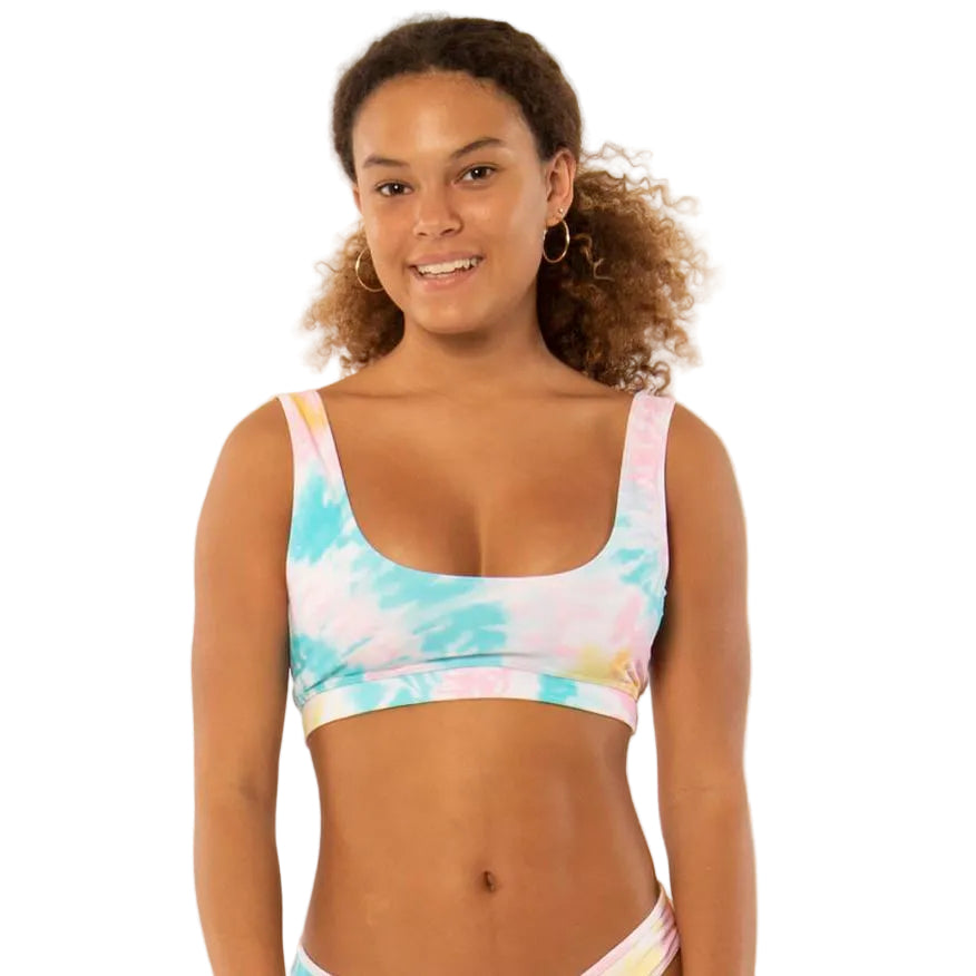 Sisstr Evolution Radiant Waters Bralette Bikini Top - Tie Dye