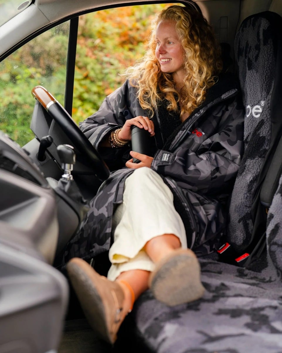 Dryrobe Single Car Seat Cover - Black Camo