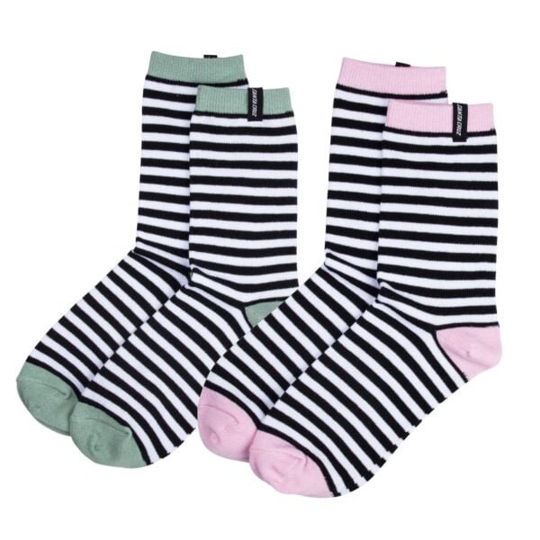 Santa Cruz Women's Daley Socks 2-Pack in Stripe