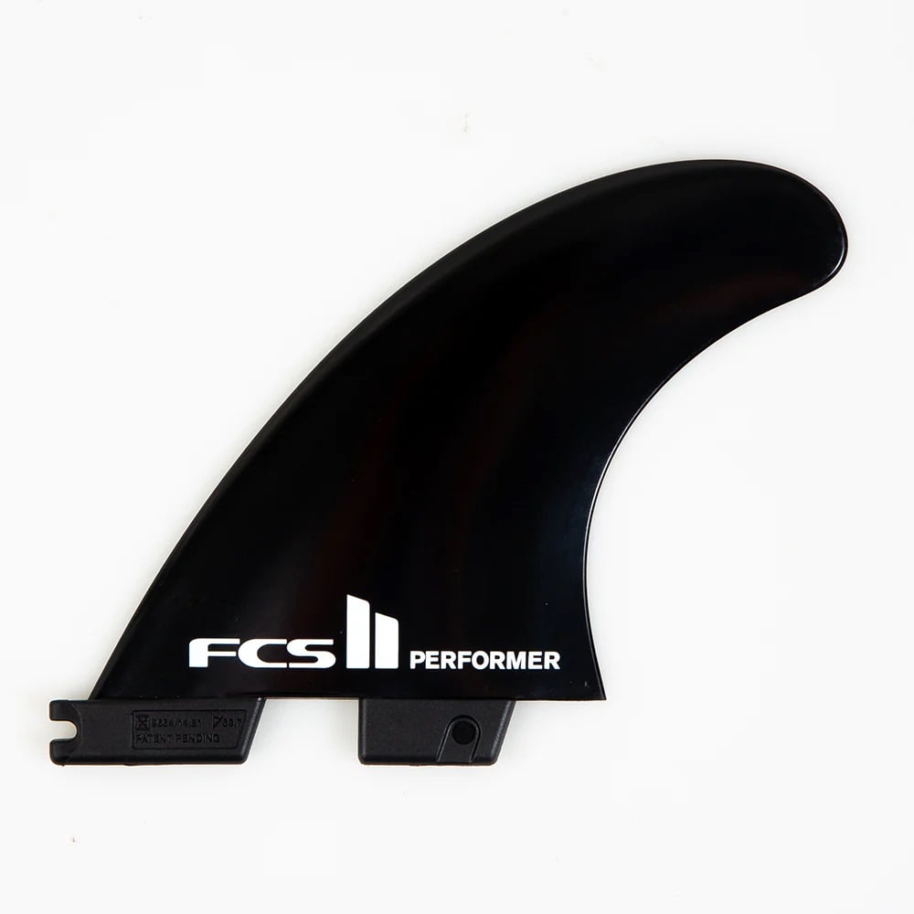 FCS II Performer Glass Flex Thruster Surfboard Fins - Small- Black