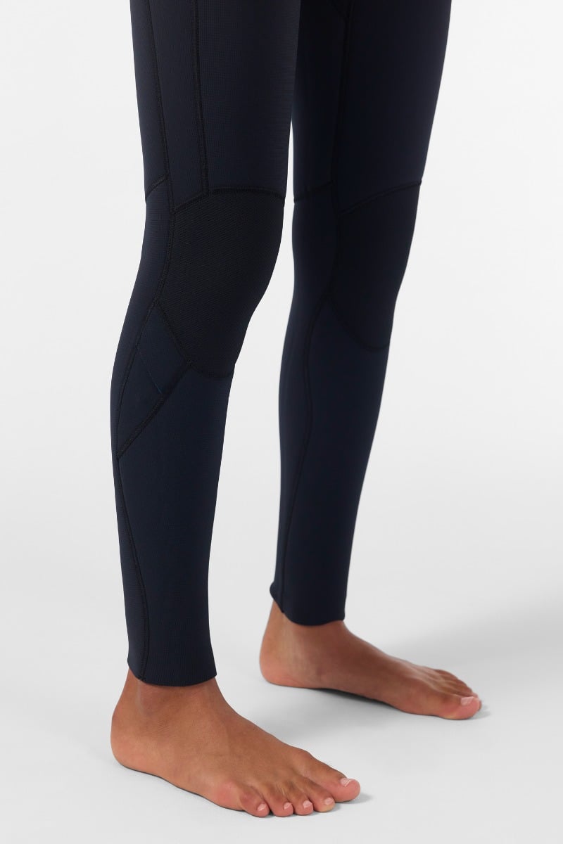 O'Neill Womens Hyperfreak 4/3+mm Chest Zip Wetsuit 2026 - Black / Faded Denim