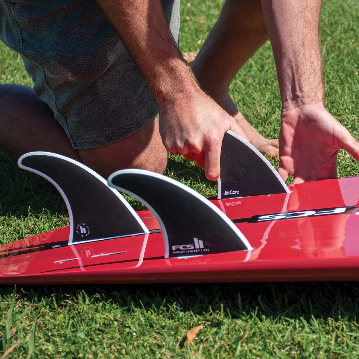 FCS II Harley Longboard Tri Fins - Black