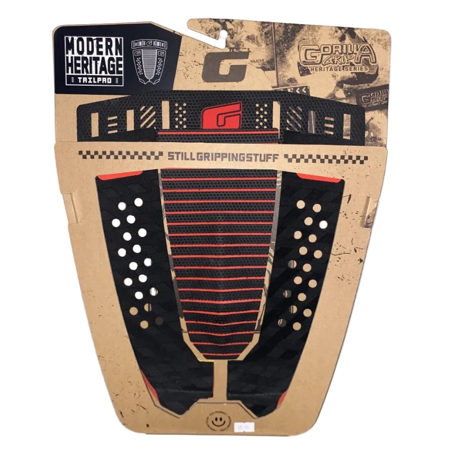 Gorilla Grip Modern Heritage Traction Pad in Black/Red