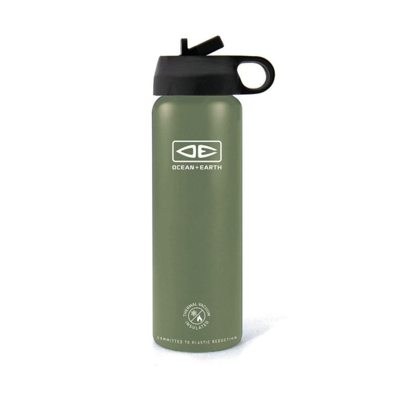 Ocean and Earth 750ml Insulated Flip Lid Flask - Olive - Full View