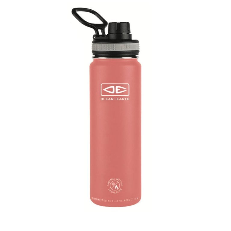 Ocean and Earth Insulated Screw Top 750ml Bottle - Coral - Full View