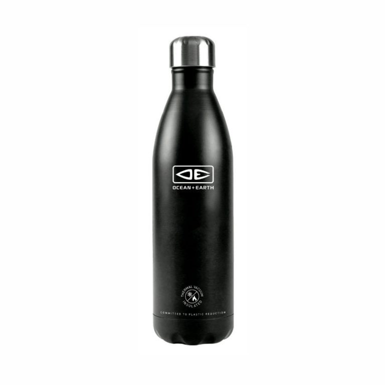 Ocean and Earth Insulated 750ml Water Bottle - Black - Full View