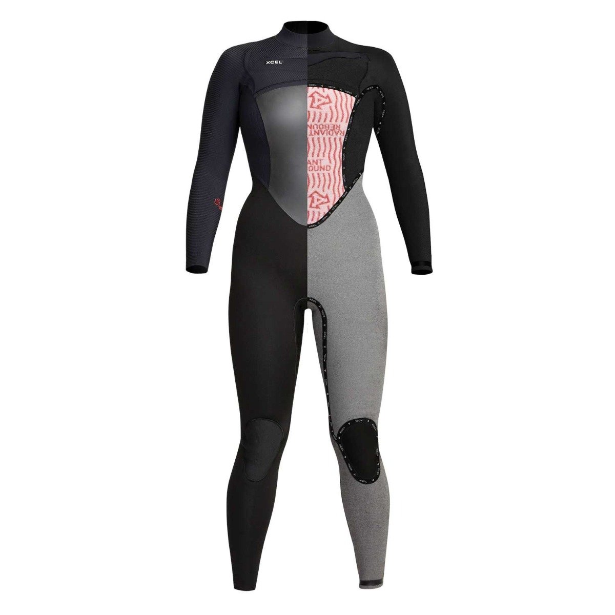Xcel Infiniti X2 5/4mm Womens Winter Wetsuit 2022 - Black - Interior
