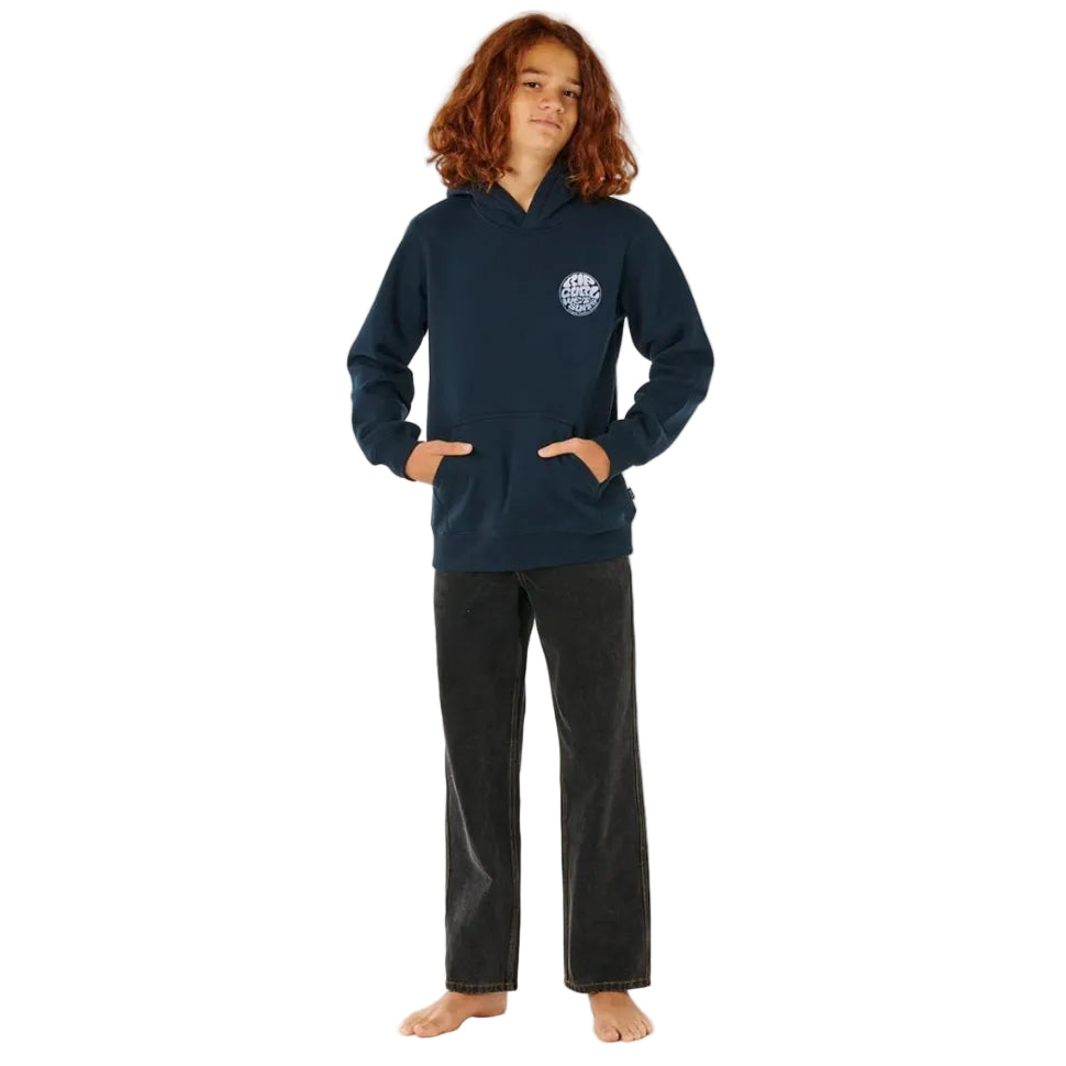 Rip Curl Wetsuit Icon Kids Hoodie - Navy/White