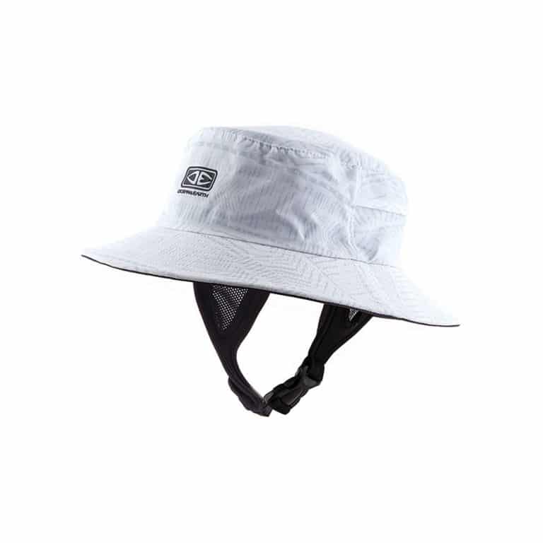 Ocean and Earth Bingin Soft Peak Kids Surf Hat - White - Full View