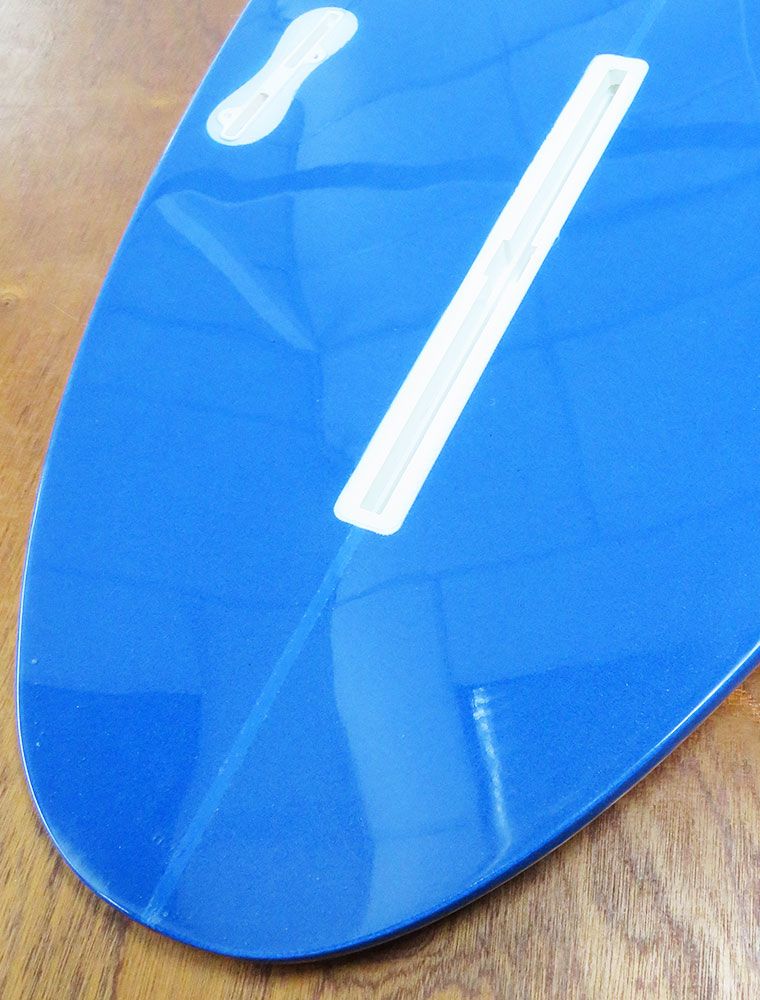 Rebel Mid Length Surfboard - Resin Blue - Fin Set Up