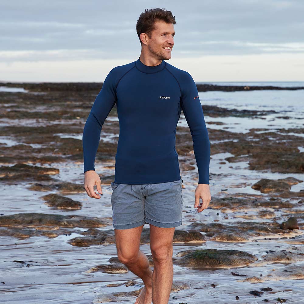 ZONE3 Men's Yulex 1.5mm Long Sleeve Top - Navy