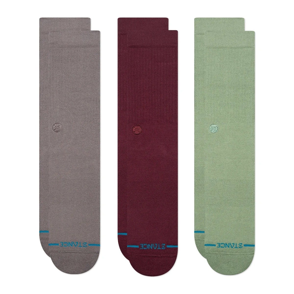 Stance Icon Crew Socks (3-pack) in Dark Grey