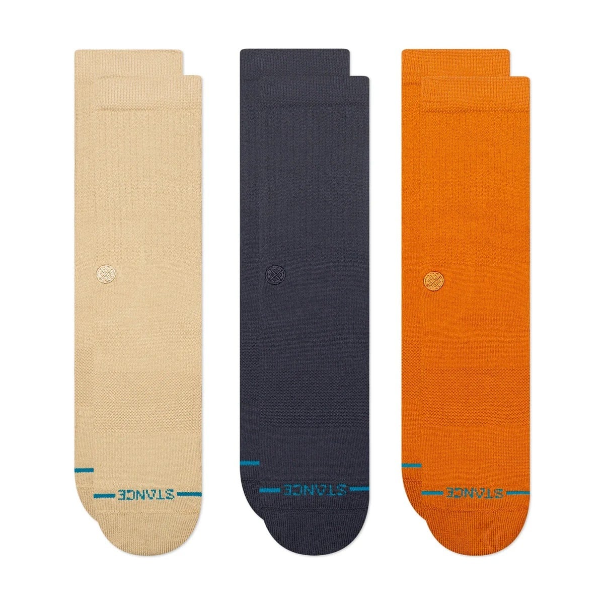 Stance Icon 3 Pack Socks in Sand