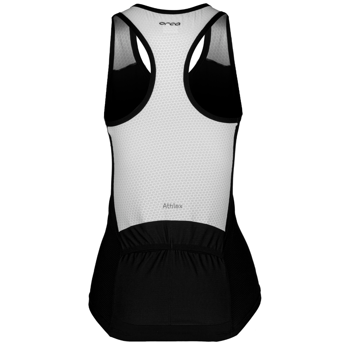 Orca Athlex Womens Sleeveless Top - White/Black - Back