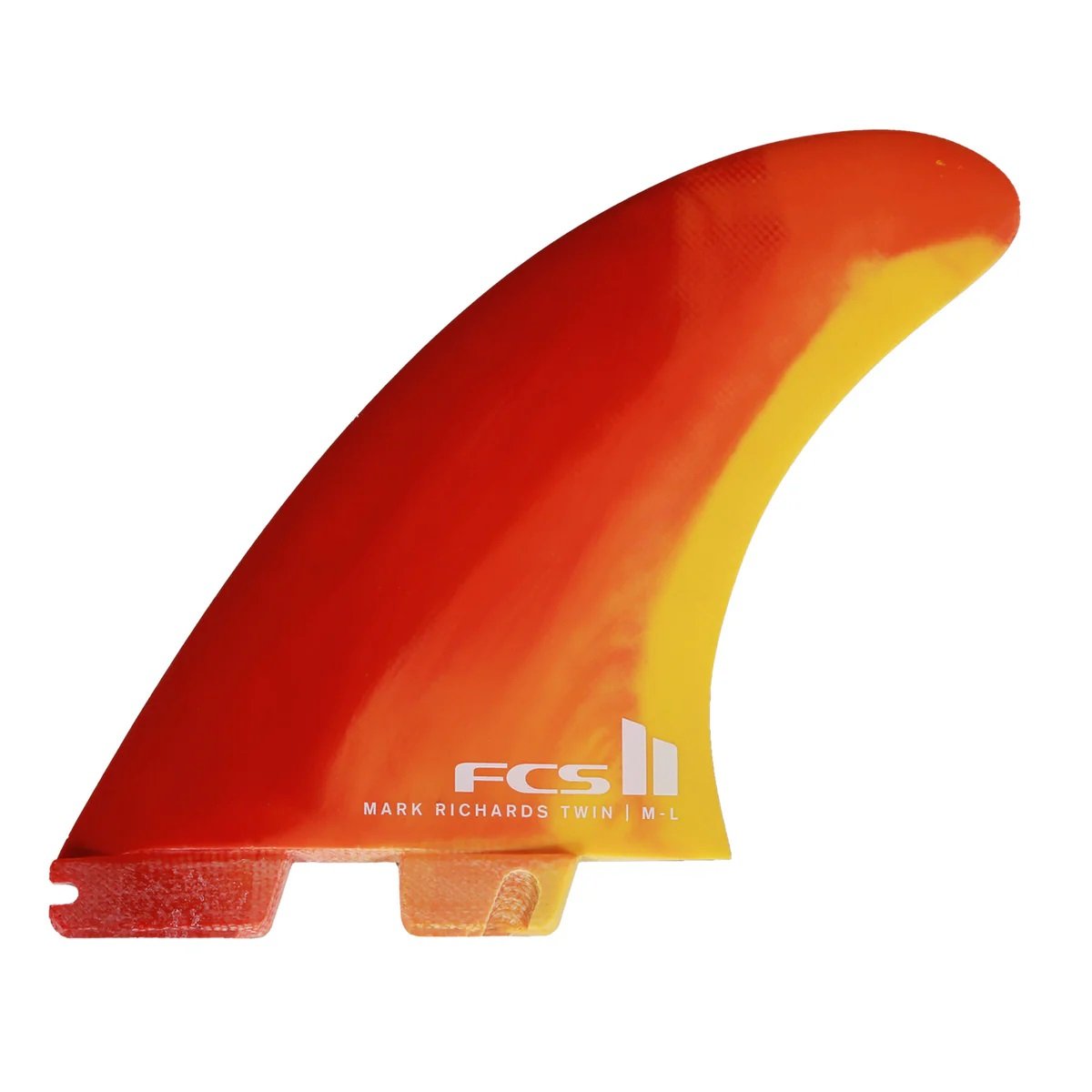 FCS II Mark Richards PC Twin + Trailer Fins in Cyber Lime/Black
