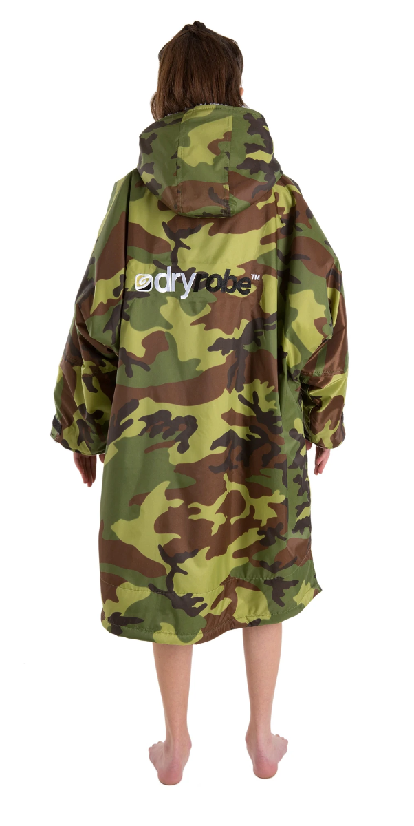 Dryrobe Advanced Long Sleeve Kids Age 10-13 - Camo / Grey
