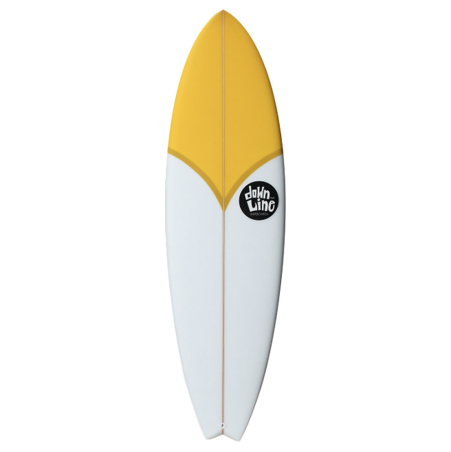 Down The Line Surf Co Tuna Fish Surfboard - Yellow