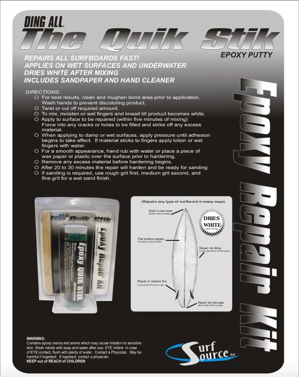 Ding All Epoxy Quik Stik Surfboard Repair Kit