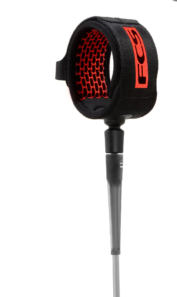 FCS All Round 8ft Essential Leash - Red - Full View