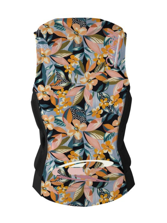 O'Neill Girls Slasher Comp Impact Vest - Demi Floral / Black