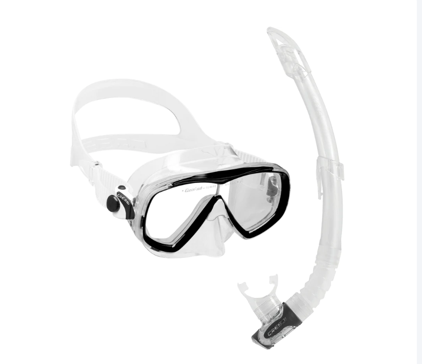 Cressi Estrella + Gamma Snorkeling Combo - Clear Black