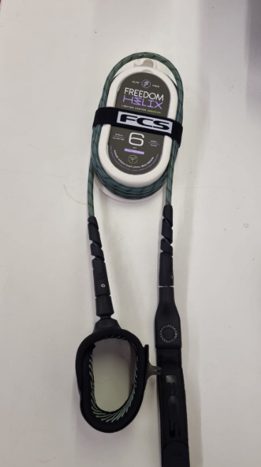 FCS Freedom Helix 6'0" All Round Leash - Warm Grey