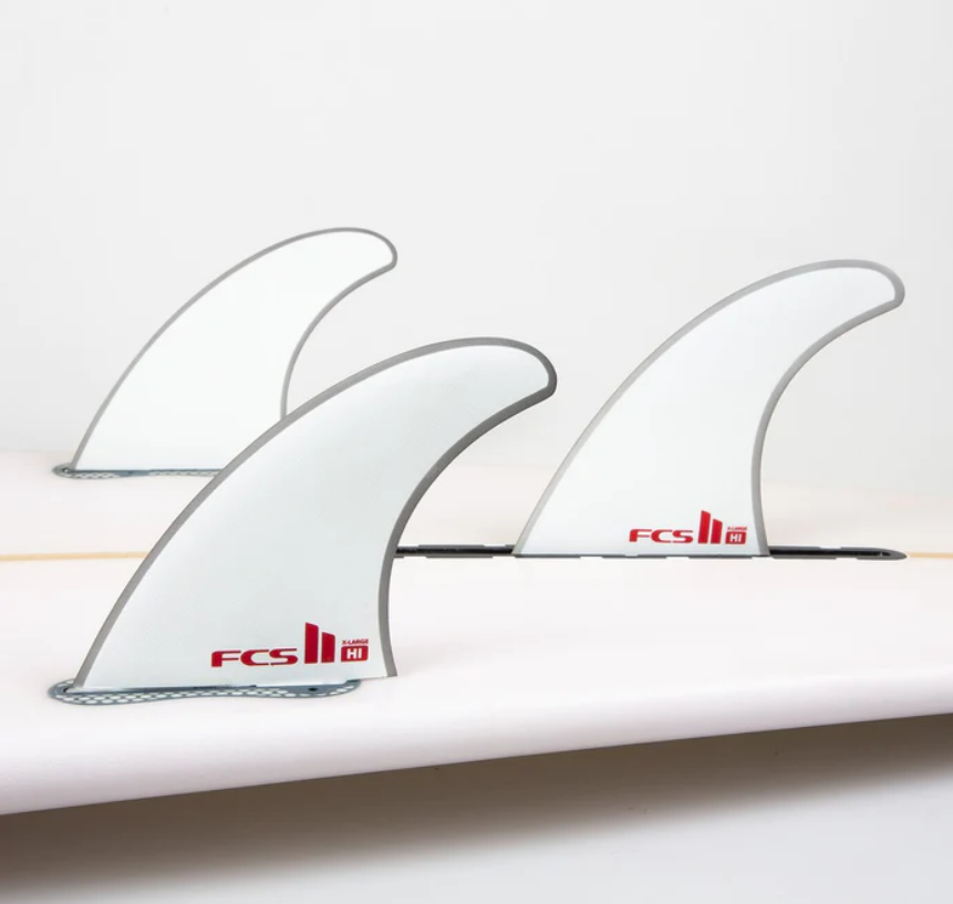 FCS II Harley Longboard PC Tri Fin Set - Cool Grey