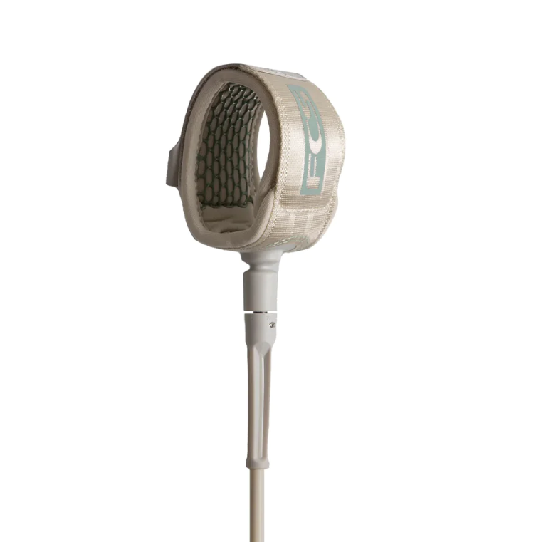 FCS Essential 6ft Comp Surf Leash - Warm Grey/Iceberg Green