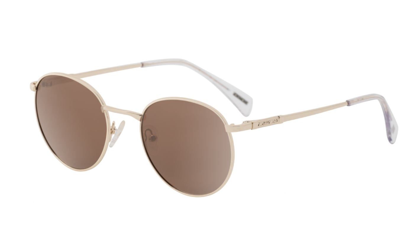 Dirty Dog Sneak Polarised Sunglasses - Satin/Light Gold/Brown