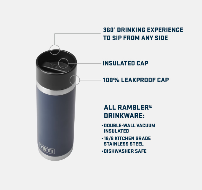 Yeti Rambler 18oz Hotshot Bottle - Camp Green