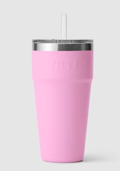 Yeti Rambler 26oz (750ml) Straw Cup With Straw Lid - Power Pink