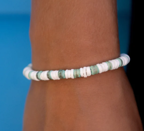 Pineapple Island Bracelet - Green/White