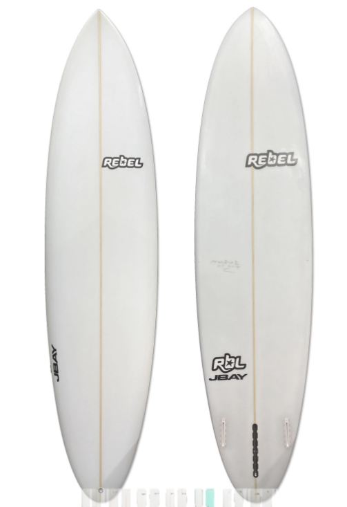 Rebel Mid Length Futures Surfboard - Clear