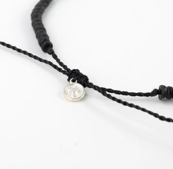 Pineapple Island Marley Surf Bead Necklace - Black/White