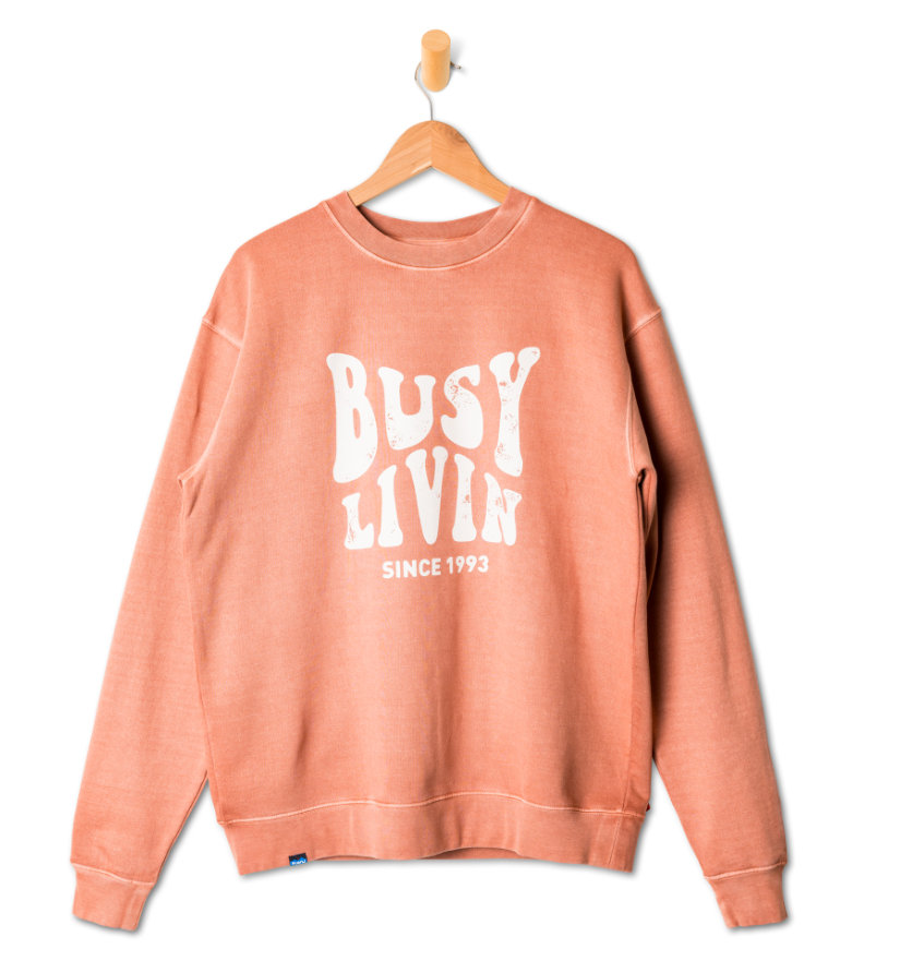 Kavu Core Mens Crew Jumper - Fired Brick