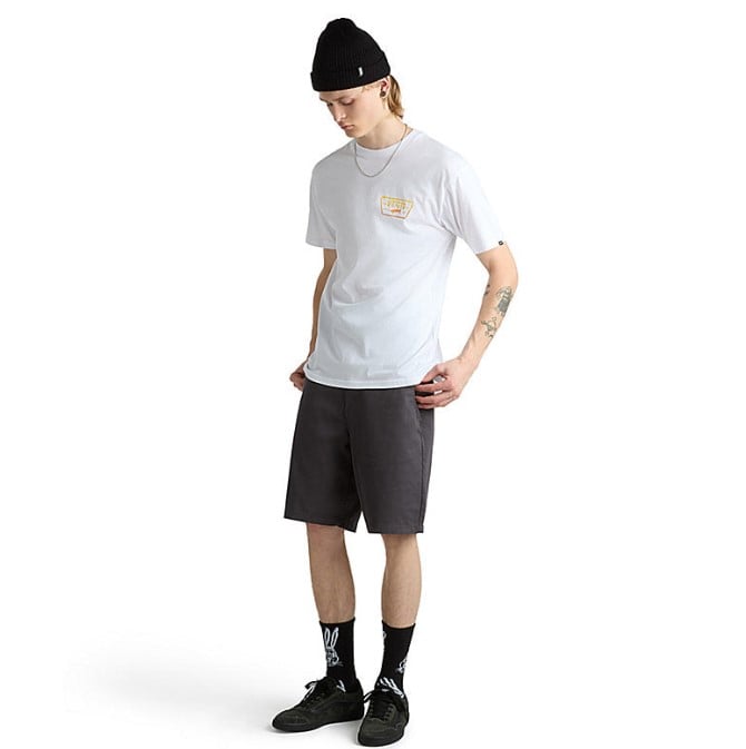 Vans Full Patch Back Unisex Tee - White/Copper Tan