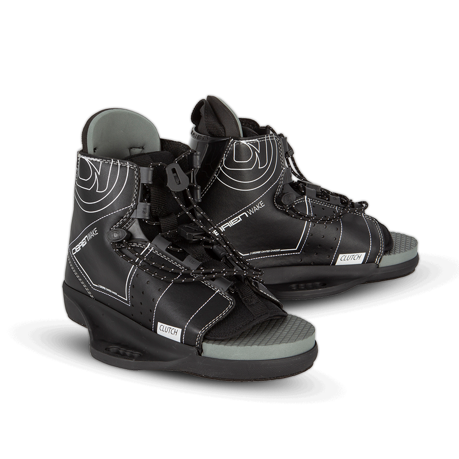 O'Brien Clutch Wakeboard Bindings - Black - Full View
