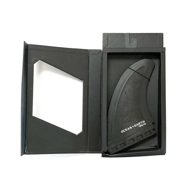 Ocean and Earth Polycarbonate Soft Edge Twin Fin Futures Base - Black - Full View