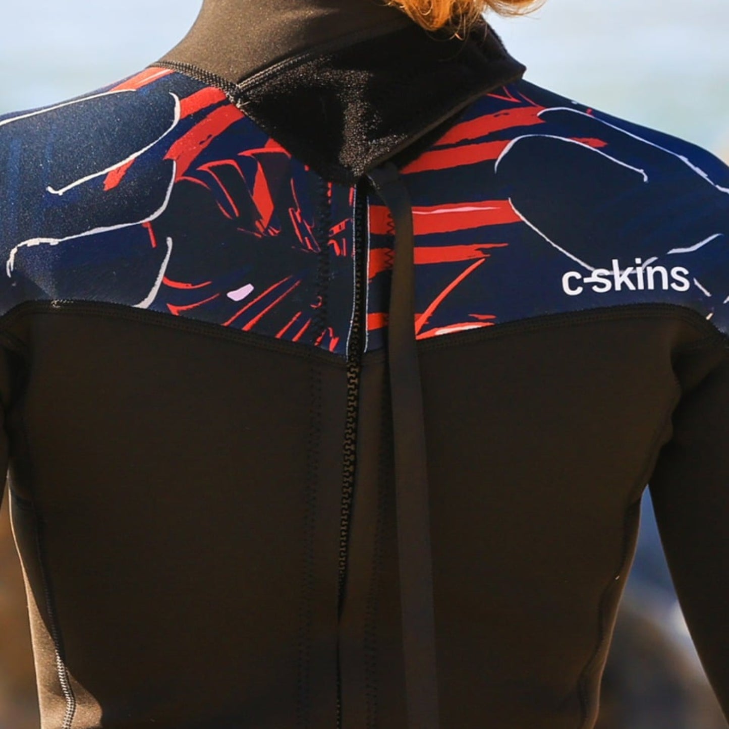 C-Skins NuWave Solace Lite 3/2mm Womens FL Back Zip Wetsuit 2026 - Black/Tropical