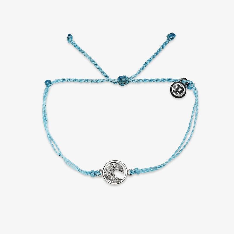 Pura Vida Bracelets Swell Charm Silver Bracelet 2021 - Full View