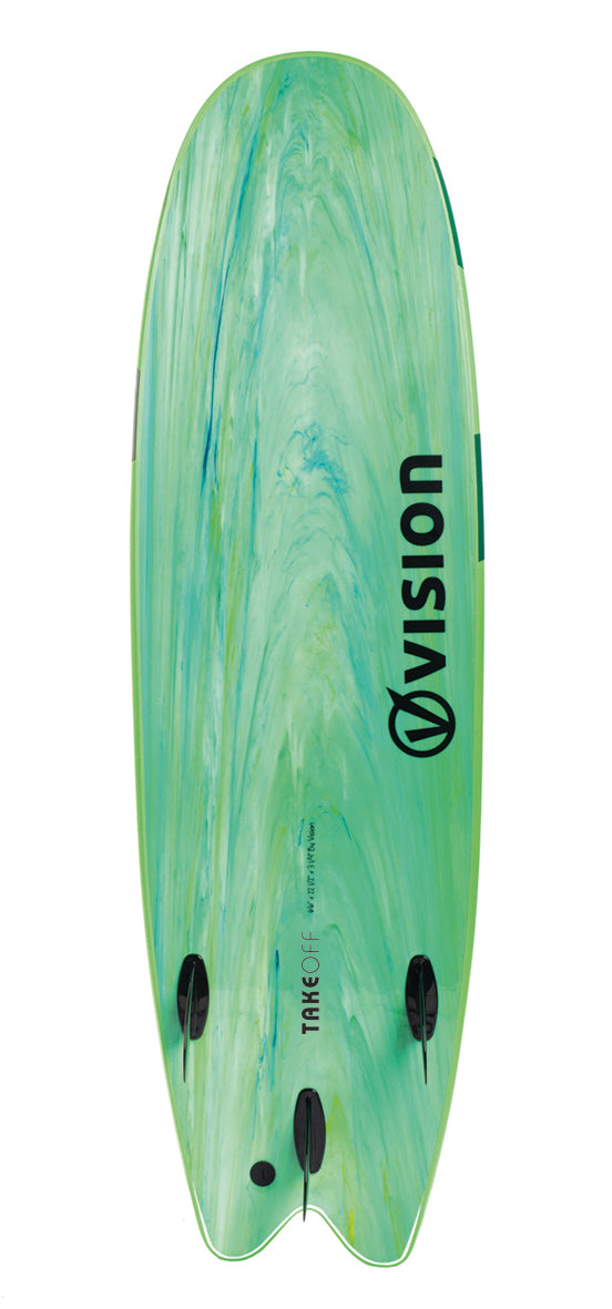 Vision 6ft 6 Take Off XPS Fish Softboard - Lime / Green