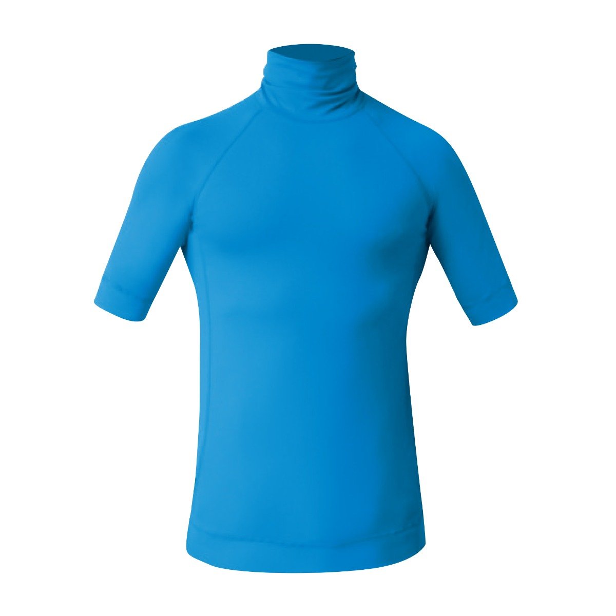 C Skins UV Mens Short Sleeve Blank Rash Vest - Bright Blue - Full View