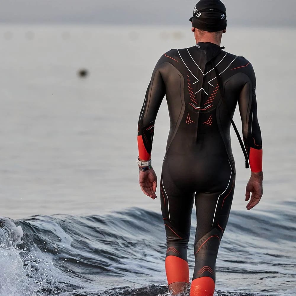 ZONE3 Men's Vanquish-X Swim Wetsuit - Black/Orange