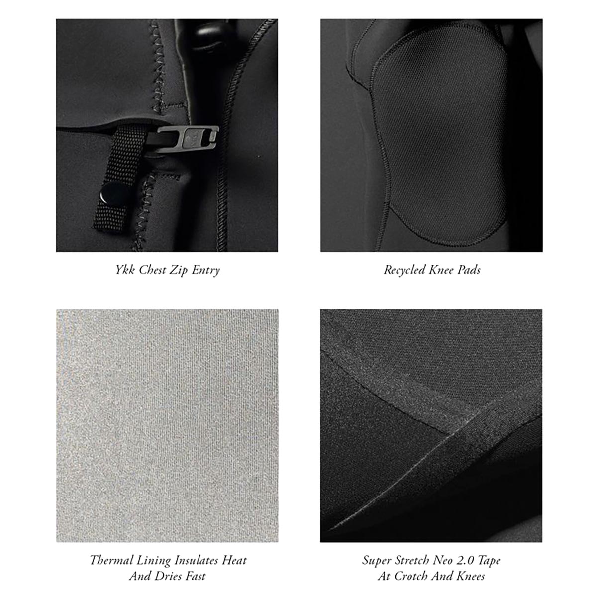 Vissla 7 Seas Comp 3/2mm Chest Zip Wetsuit - Black 2 - Buy online today