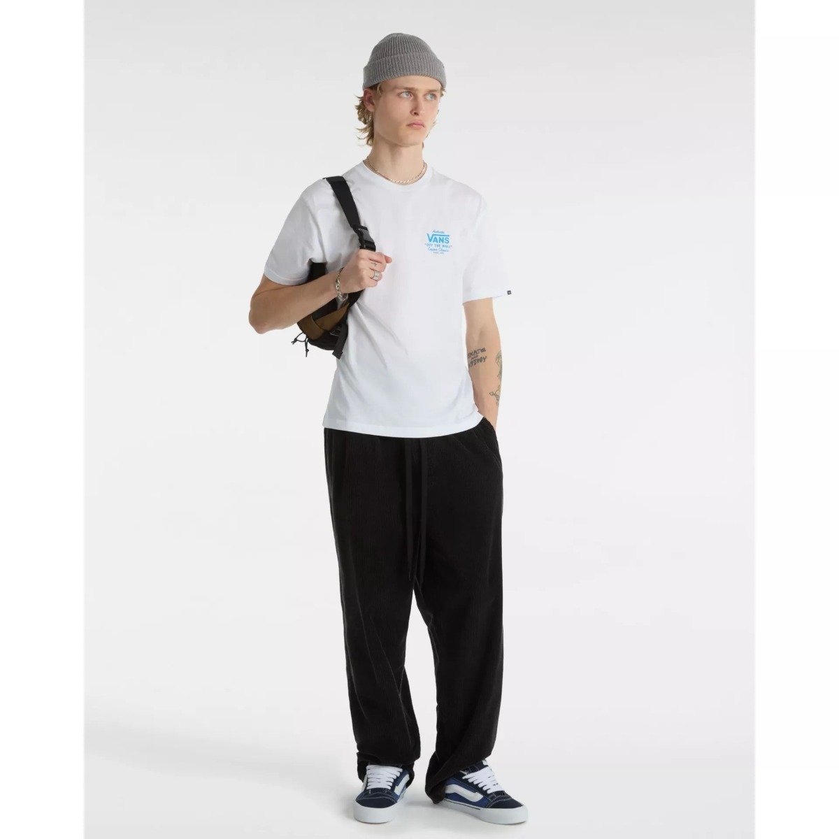Vans MN Holder ST Classic Tee - White / Malibu Blue