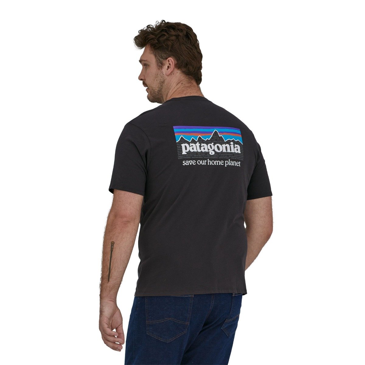 Patagonia P-6 Men's Mission Organic Cotton Tee - Ink Black