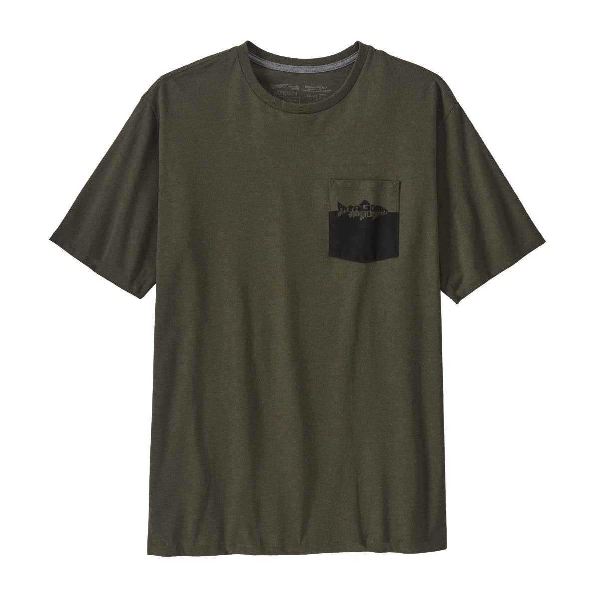 Patagonia Men's Wild Waterline Pocket Responsibili-Tee - Basin Green